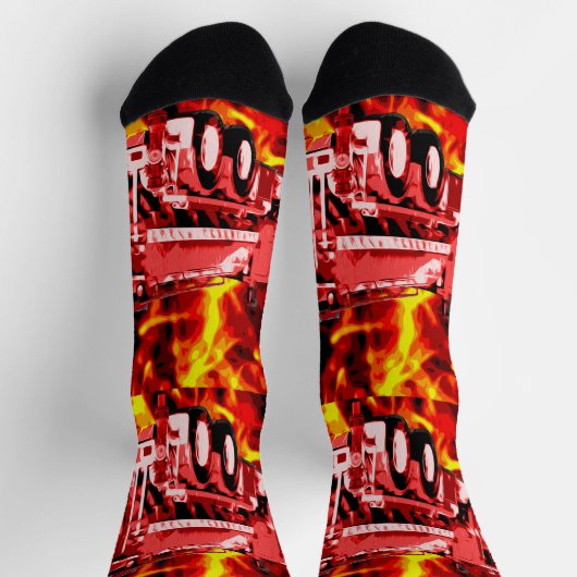 消防車を消防車の乗組員のソックスに ソックス (上部)