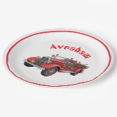 消防車アップシェリンプレート ペーパープレート (アングル)