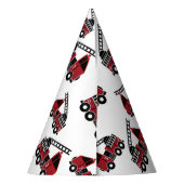 消防車カスタム帽 パーティーハット (裏面)