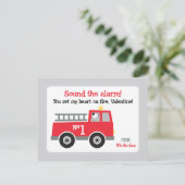 消防車クラスのバレンタイン シーズンポストカード (スタンド正面)