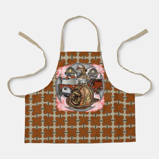 消防車クロス消防士エプロン エプロン (正面)