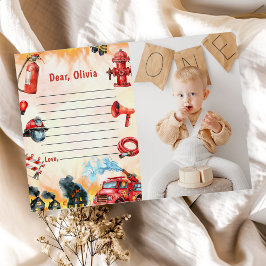 消防車タイムカプセルメモカード 招待状