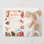 消防車タイムカプセルメモカード 招待状 (正面)