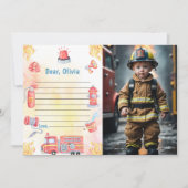 消防車タイムカプセルメモカード 招待状 (正面)