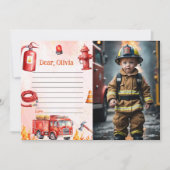 消防車タイムカプセルメモカード 招待状 (正面)