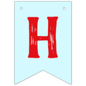 消防車テーマ誕生日パーティペナントバナー バンティングフラッグ (第2の旗)