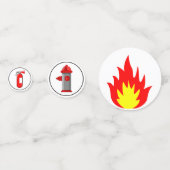 消防車テーマ誕生日パーティー コンフェッティ (裏面)