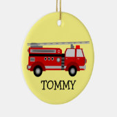 消防車デザインセラミックオーナメント セラミックオーナメント (右)