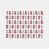 消防車パーソナライズされたの子ども用毛布 フリースブランケット (正面(横))