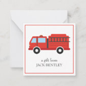 消防車パーソナライズされたギフト囲いカード ノートカード (正面)