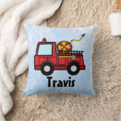 消防車パーソナライズされた装飾用クッション クッション (ブランケット)