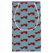 消防車パーティー誕生日抱き枕 スモールペーパーバッグ (裏面)