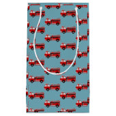 消防車パーティー誕生日抱き枕 スモールペーパーバッグ (正面)