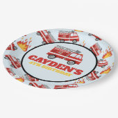 消防車ファイヤーファイターバースデーパーティー紙プレート ペーパープレート (アングル)