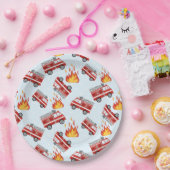 消防車ファイヤーファイターバースデーパーティー紙プレート ペーパープレート (パーティー)