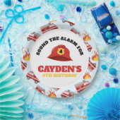 消防車ファイヤーファイターバースデーパーティー紙プレート ペーパープレート (パーティー)