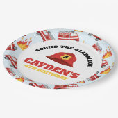 消防車ファイヤーファイターバースデーパーティー紙プレート ペーパープレート (アングル)