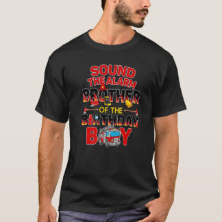 消防車ブラザー誕生日消防士ダディーパップ Tシャツ