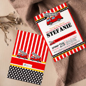 消防車ベビーシャワー招待状 招待状