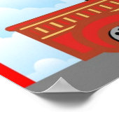 消防車ボーイズルームネームアートウォールポスター ポスター (角)