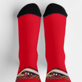 消防車ポップアウトアート、クルーソックス ソックス (上部)