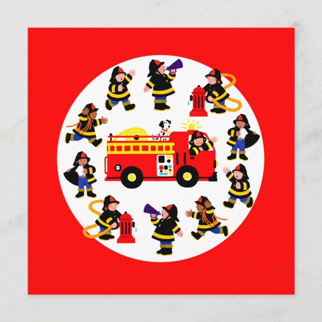 消防車付き忙し消防車 (正面)