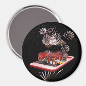 消防車付き消防車 マグネット (正面/裏面)