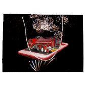 消防車付き消防車 ラージペーパーバッグ (裏面)