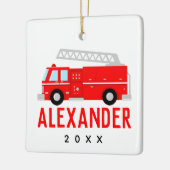 消防車名 セラミックオーナメント (左)