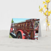 消防車消防士の訓練カード カード (黄色い花)