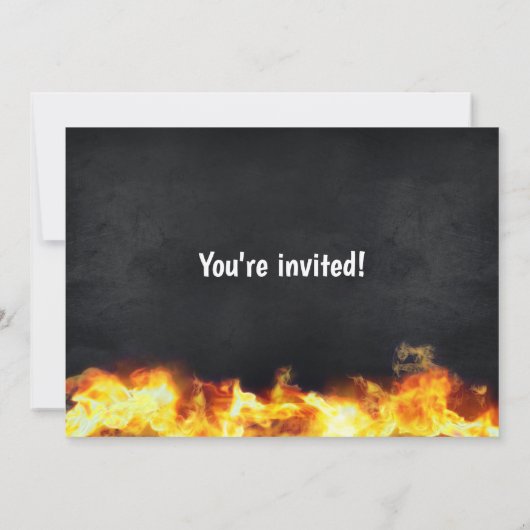 消防車消防士パーティの招待状 招待状 (裏面)