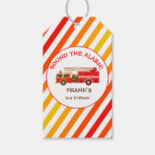 消防車消防車誕生日 ギフトタグ (正面)