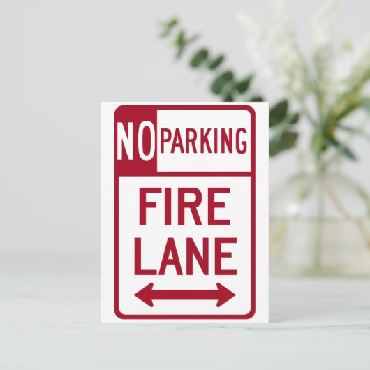 消防車線駐車禁止標識 ポストカード (スタンド正面)