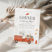 消防車誕生日招待状消防士招待状 招待状