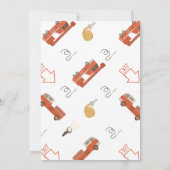 消防車誕生日招待状 招待状 (裏面)