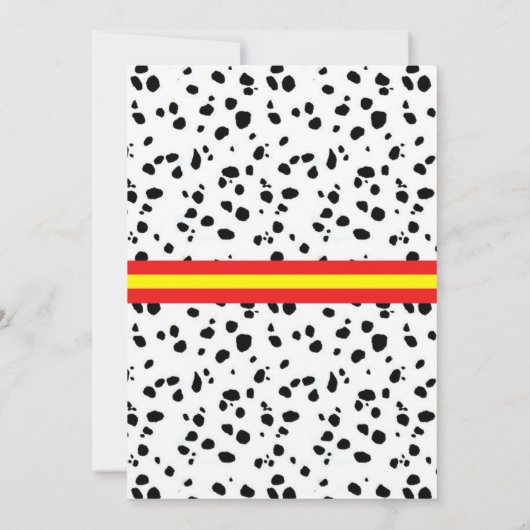 消防車誕生日招待状 招待状 (裏面)