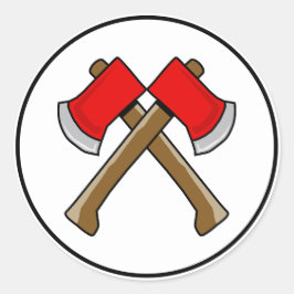 消防車誕生日消防士のアックス封筒用シール ラウンドシール