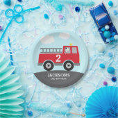 消防車誕生日紙プレート ペーパープレート (パーティー)