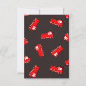 消防車誕生日 サンキューカード (裏面)