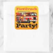 消防車誕生日 スクエアシール (バッグ)