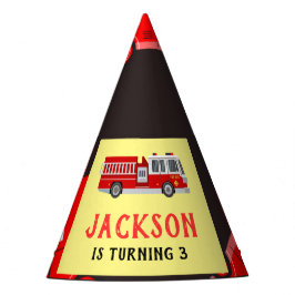 消防車誕生日 パーティーハット