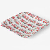 消防車誕生日 ペーパープレート (傾斜あり)