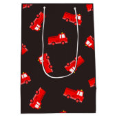 消防車誕生日 ミディアムペーパーバッグ (裏面)