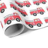 消防車誕生日 ラッピングペーパー (ロールコーナー)