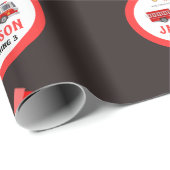 消防車誕生日 ラッピングペーパー (ロールコーナー)