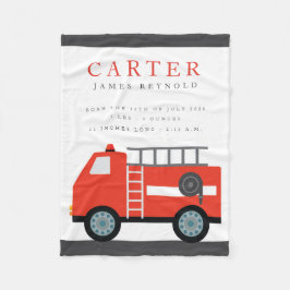 消防車誕生統計ベビーブランケット フリースブランケット