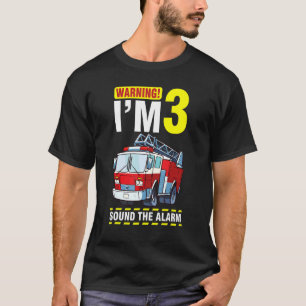 消防車警告を運転する Tシャツ