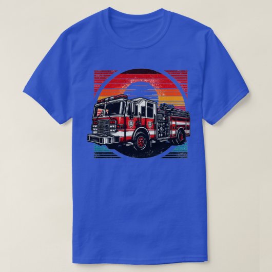 消防車12 Tシャツ (デザイン正面)