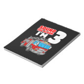 消防車3年生消防士3歳の誕生日 ノートパッド (回転)