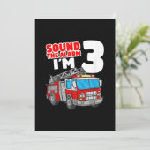 消防車3歳消防士3歳誕生日 シーズンカード (スタンド正面)